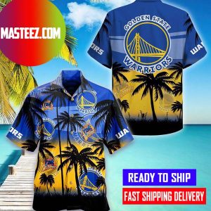 Golden State Warrior Champions Sunset Beach Hawaiian Shirt
