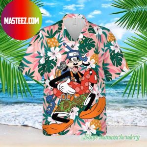 Goofy Dog The Diver Disney Mickey Mouse Cartoon Hawaiian Shirt