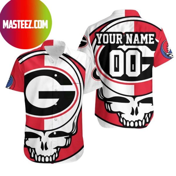 Grateful Dead Georgia Bulldogs Bolt Skull MLB Hawaiian Shirt