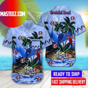 Grateful Dead Parrot Couple Summer Beach Hawaiian Shirt