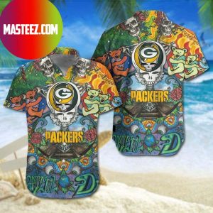 Green Bay Packers NFL Grateful Dead Dancing Bears Hawaiian Shirt