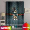 Gucci Luxury Black Red Line Light Brown Windown Curtain