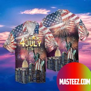 Happy 4th Of July Independence Day American Flag Hawaiian Shirt