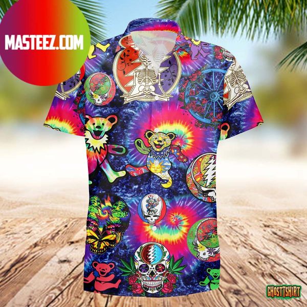 High Quality Bears Grateful Dead Tie Die Hawaiian Shirt