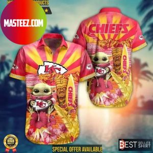 Kansas City Chiefs NFL Baby Yoda Star Wars Hawaiian Shirt