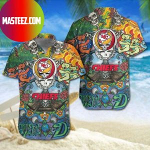 Kansas City Chiefs NFL Grateful Dead Dancing Bears Hawaiian Shirt