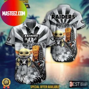 Las Vegas Raiders NFL Baby Yoda Star Wars Hawaiian Shirt