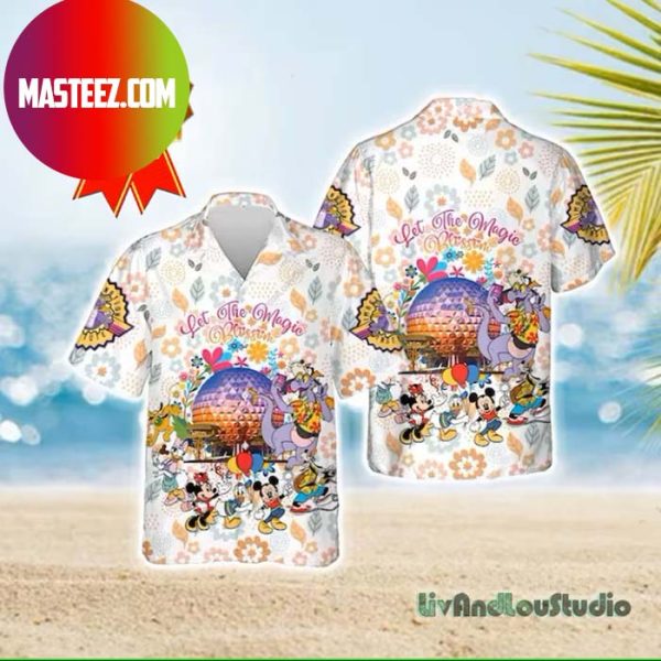 Let The Magic Blossom Disney Mickey Mouse Hawaiian Shirt