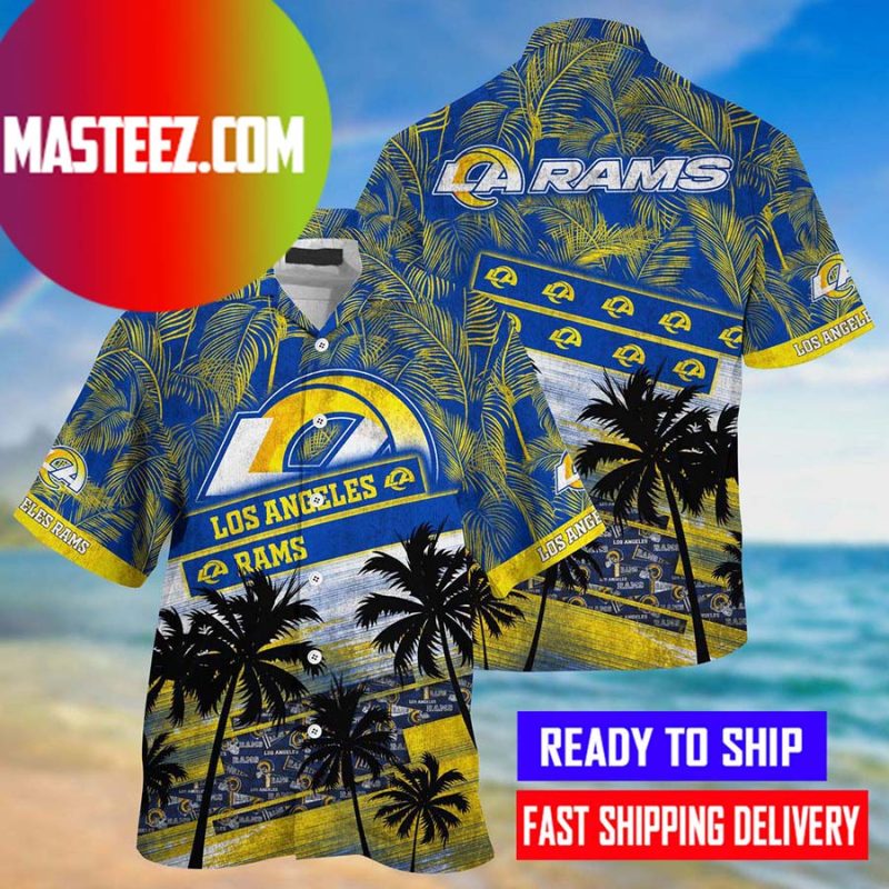 Hot Los Angeles Rams Nfl Summer Hawaiian Shirt And Shorts