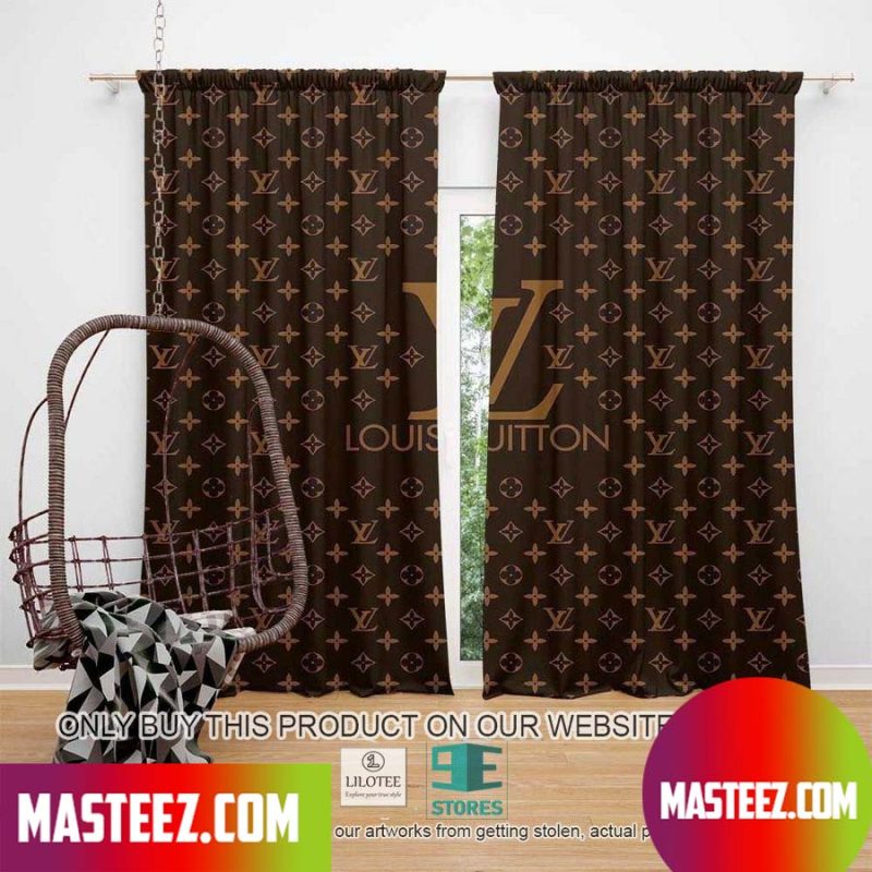 Louis Vuitton Brown Monogram Two Sides Splitted Window Curtain - REVER LAVIE
