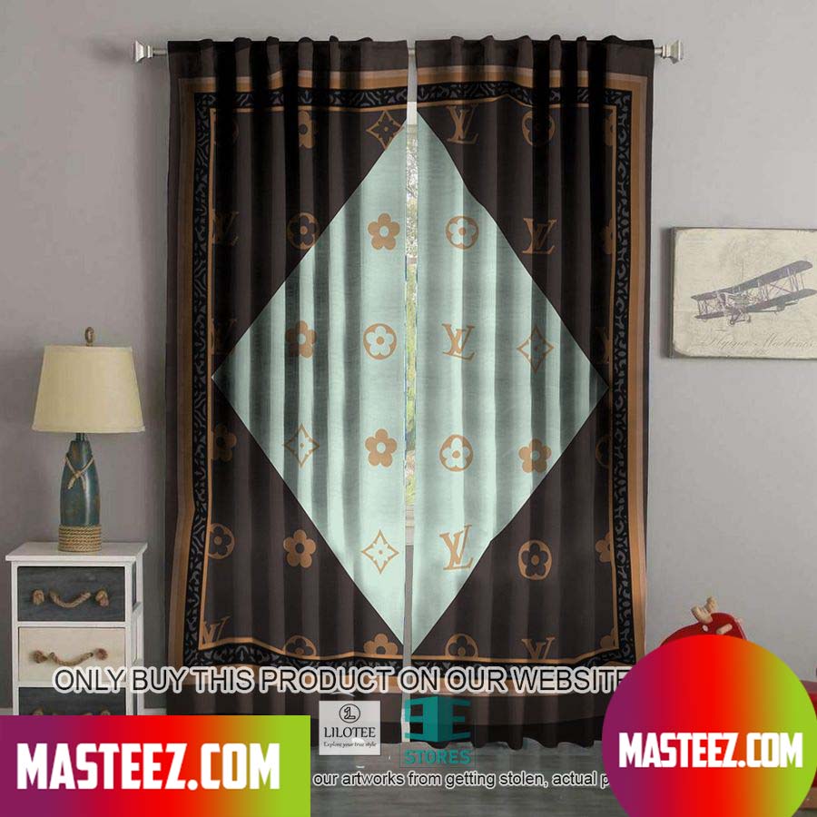 Louis Vuitton Paris Brown Windown Curtain - Masteez