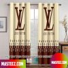 Louis Vuitton White LV Brown Windown Curtain