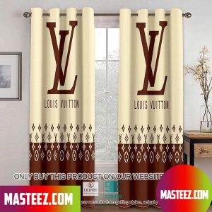 Louis Vuitton Yellow Brown Windown Curtain