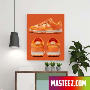 Magma Orange Nike Dunk Lows Poster Canvas