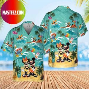 Mickey Mouse And Minnie Mouse Friends Family Vacation Trip Hawaiian Shirt