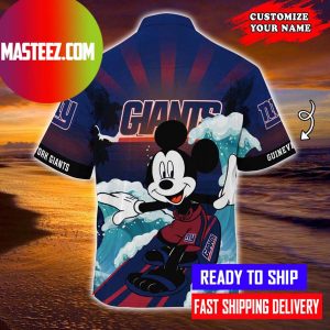 Mickey Mouse New York Giants NFL Hawaiian Shirt