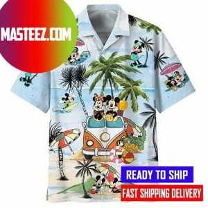 Mickey Mouse Summer Time Youth Ampamp Adult Hawaiian Shirt