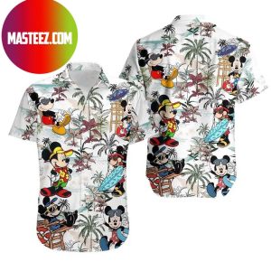 Mickey Mouse Surfing With Friends Disney In Summer Vacation Hawaiian Shirt Mickey Mouse Surfing With Friends Disney In Summer Vacation Hawaiian Shirt
