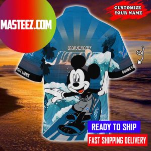 Micky Mouse With Detroit Lions NFL Hawaiian Shirt