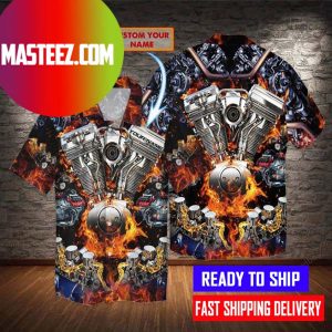 Motorbike Engine Custom Hawaiian Shirt