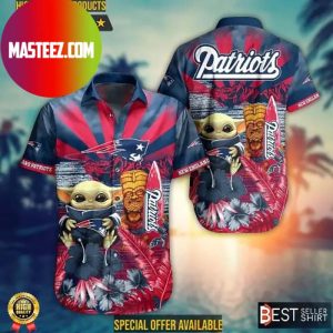 New England Patriots NFL Baby Yoda Star Wars Hawaiian Shirt