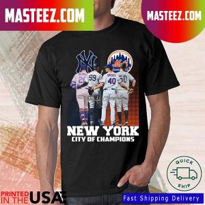 Official 2023 New York City Of Champions New York Yankees And New York Mets Signatures T-shirt