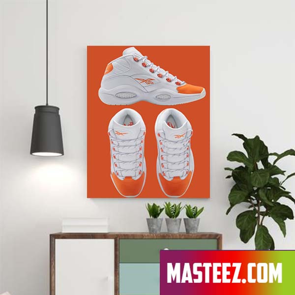 Orange Toe Reebok Question Mids Poster Canvas