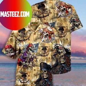 Pirate skull Summer Beach Hawaiian Shirt