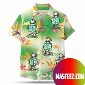 Puffin Wearing A Hawaiian Shirt
