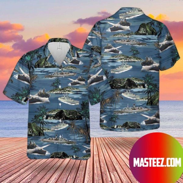 Rn County-Class Guided Missile Destroyer Hawaiian Shirt