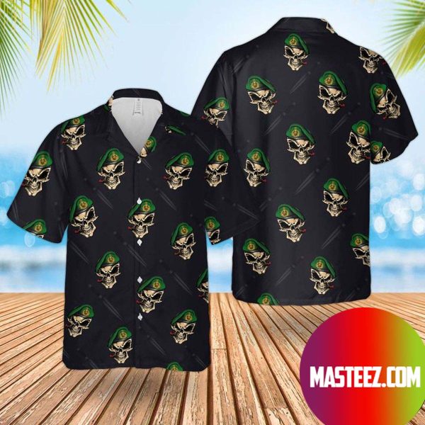 Royal Marines Commando Skull Dagger Hawaiian Shirt