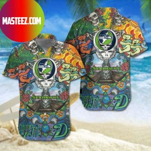 Seattle Seahawks NFL Grateful Dead Dancing Bears Hawaiian Shirt