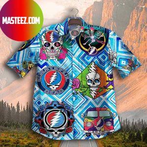 Skull Tropical Vintage Grateful Dead Members Hawaiian Shirt