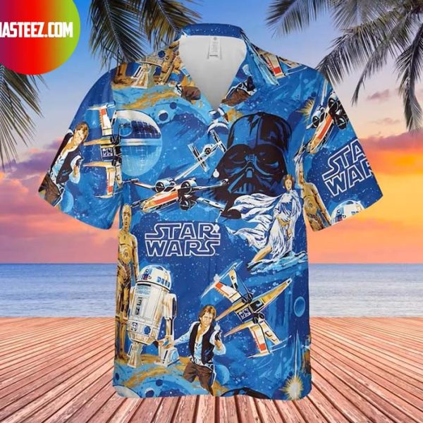 Spaceship Star Wars Scenes Hawaiian Shirt