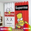 Supreme Bart Simpson Purple Galaxy Windown Curtain