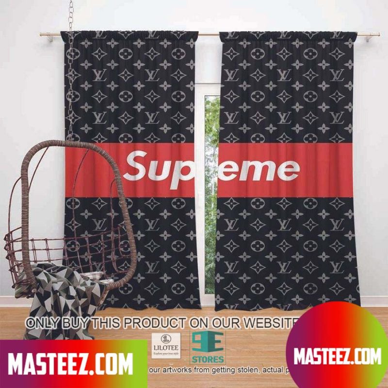 Louis Vuitton White LV Brown Windown Curtain - Masteez