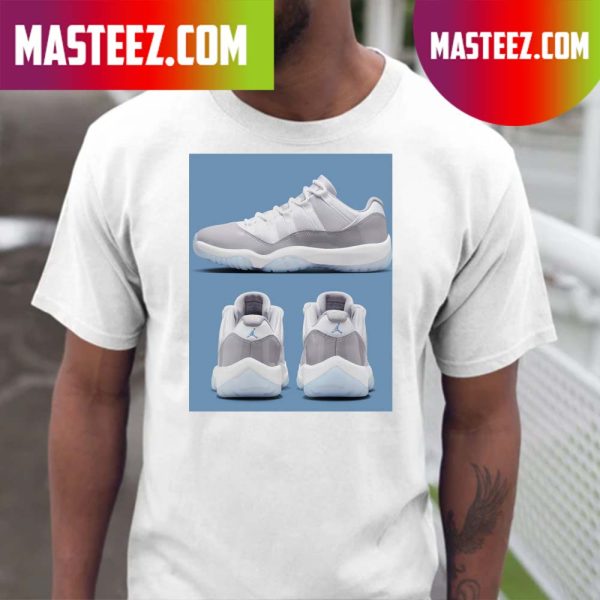 The Air Jordan 11 Low White Cement drops April 1 T-shirt