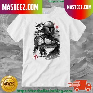 The Bounty Hunter In The Desert Sumi-e T-Shirt