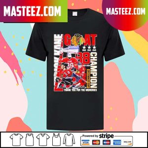 Top goat Patrick Kane 3x Stanley Cup Champion Signatures Thank You For The Memories T-Shirt