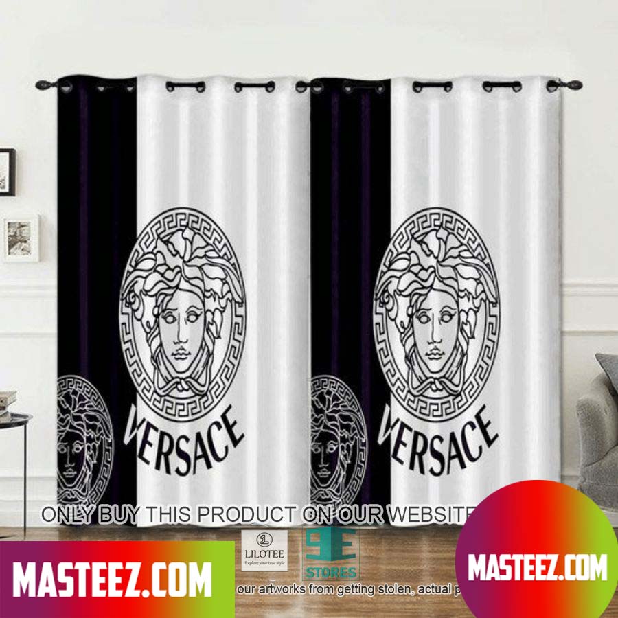 Versace Black And White Windown Curtain - Masteez