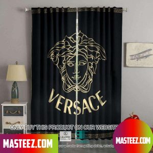 Versace Gold Black Windown Curtain