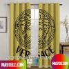 Versace Home Yellow Pattern Black Windown Curtain