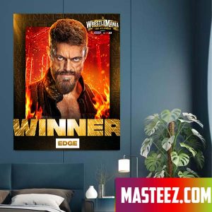 A Definitive WrestleMania Victory For EdgeRatedR inside Hell in a Cell against Demon Finnbalor Poster Canvas