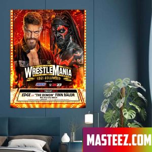 Demon FinnBalor takes on EdgeRatedR at WrestleMania Poster Canvas