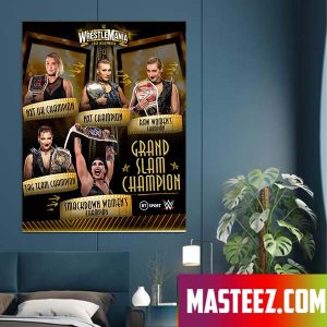 Grand Slam Champions  Wonmens WWE Poster Canvas