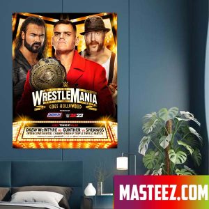 Intercontinental Champion Gunther_AUT puts the title on the line against DMcIntyreWWE AND WWESheamus Poster Canvas