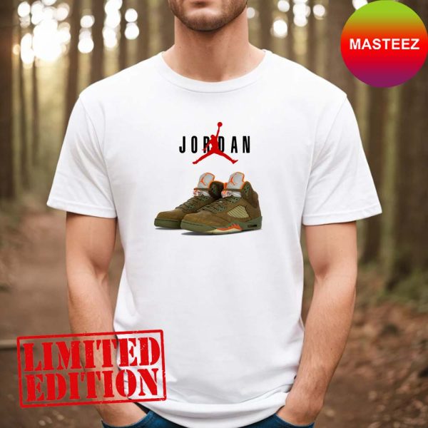 Air Jordan 5 Retro ‘Olive’ Fan Gift T-shirt