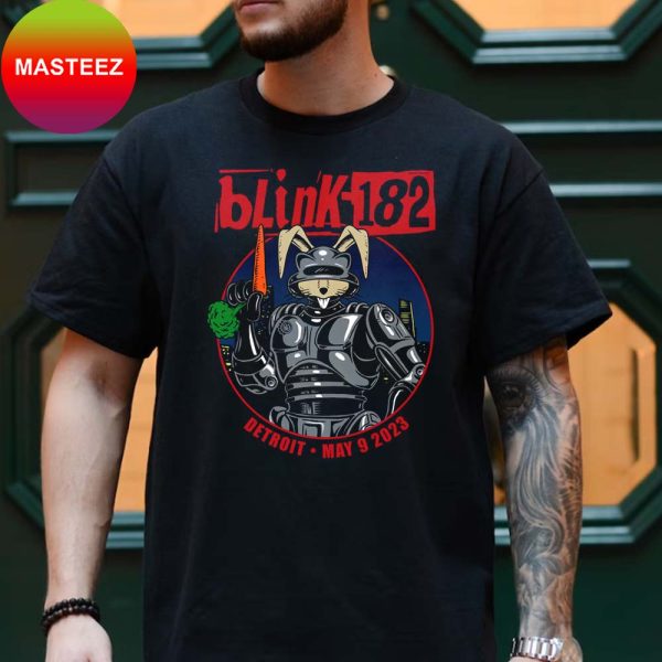 Blink-182 Detroit May 9 2023 Robobunny Fan Art T-shirt