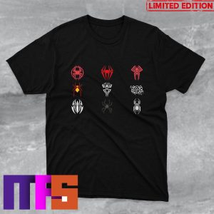 Logos For The Spider-People In SpiderMan Across The SpiderVerse Fan Gifts T-Shirt Logos For The Spider-People In SpiderMan Across The SpiderVerse Fan Gifts T-Shirt
