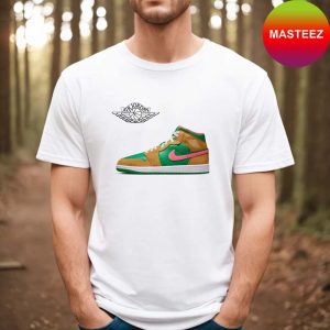Nike Air Jordan 1 Mid SE “Chutney and Lucky Green” Fan Original T-shirt